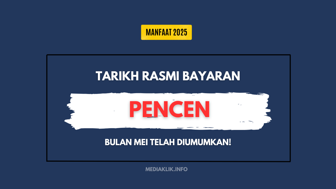 Tarikh rasmi bayaran pencen untuk bulan Mei 2025 telah diumumkan oleh pihak berwajib iaitu pada tanggal 15 haribulan.